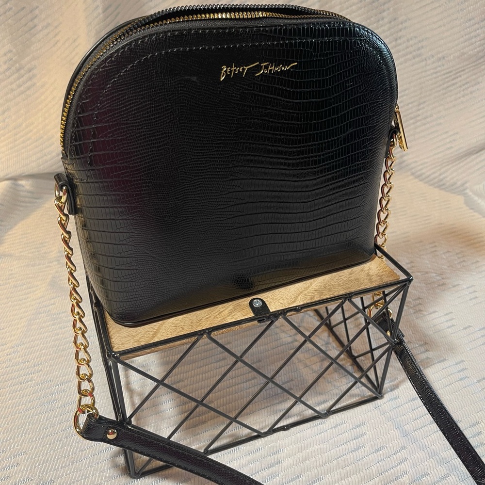 Betsey Johnson Black shoulder bag (shelf in picture not for sale)